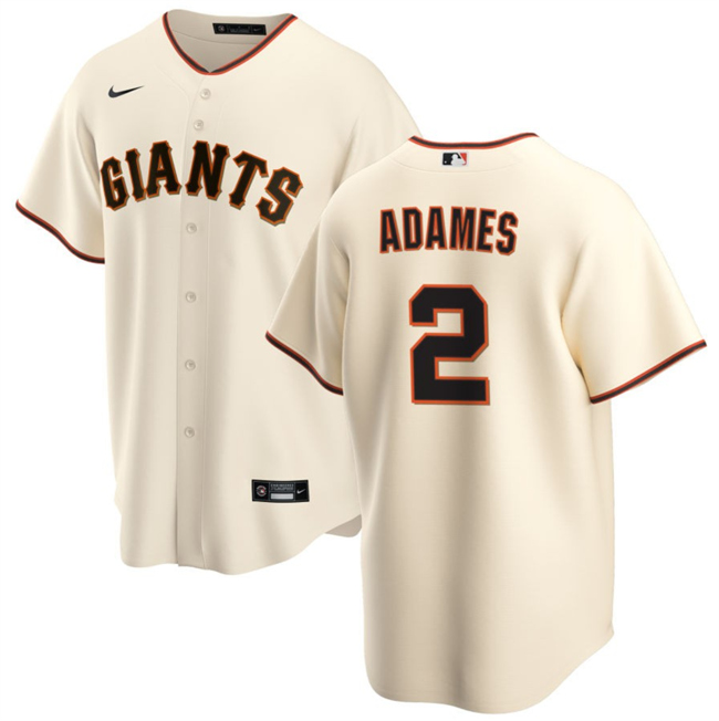 San Francisco Giants #2 Willy Adames Cream Cool Base Stitched Jersey - Zenithce