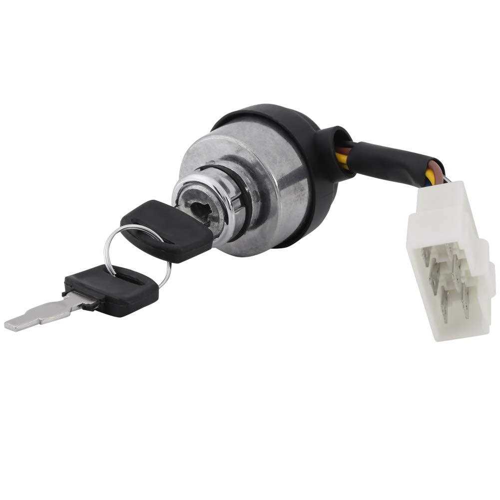 Ignition Starter Switch 5 Wire Base Ignition Key Switch Replaces Air-Cooled Tiller Electric Start Ignition Switch Electric Door Lock for 178F/186F - Zenithce