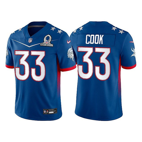 Minnesota Vikings #33 Dalvin Cook 2022 Royal Pro Bowl Stitched Jersey - Zenithce