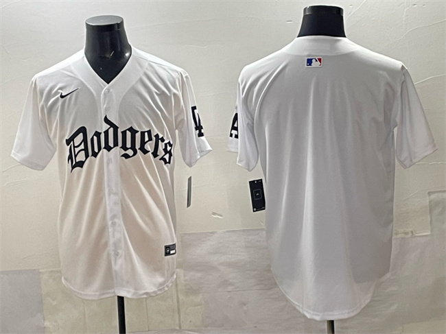 Los Angeles Dodgers Blank White 2025 LA Gothic Style Vapor Premier Limited Stitched Jersey - Zenithce
