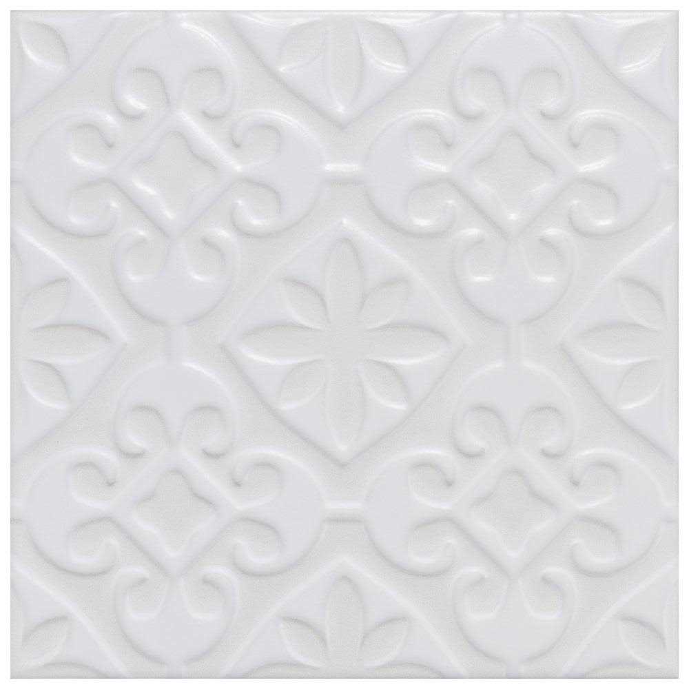 Merola Tile Triplex Real Black 7-3/4 in. x 7-3/4 in. Ceramic Wall Tile - Zenithce