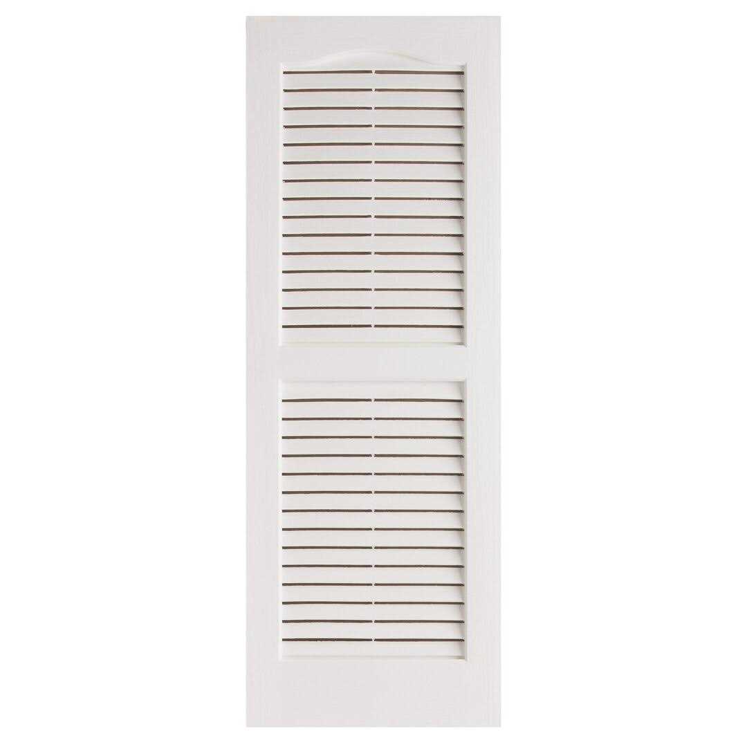 Exterior Louvered Shutter (Set of 2) Alpha Shutters Color: White - Zenithce