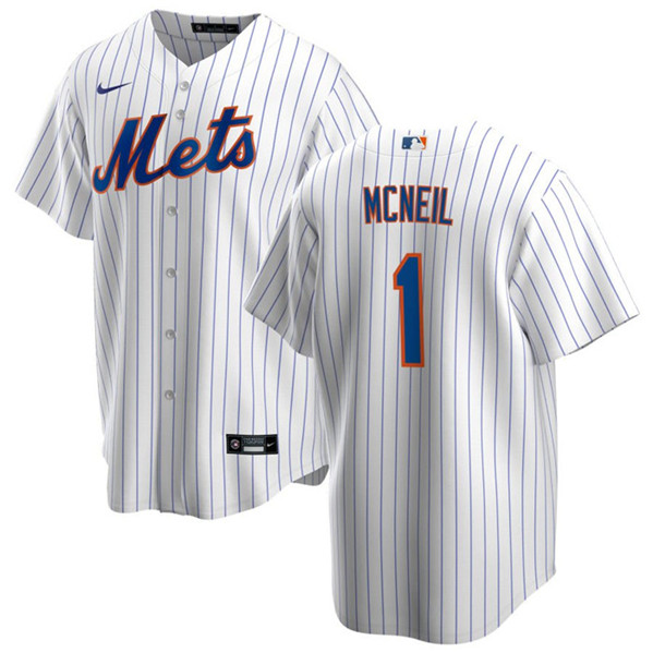 New York Mets #1 Jeff McNeil White Cool Base Stitched Jersey - Zenithce