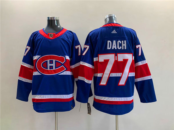 Montreal Canadiens #77 Kirby Dach Blue Stitched Jersey - Zenithce