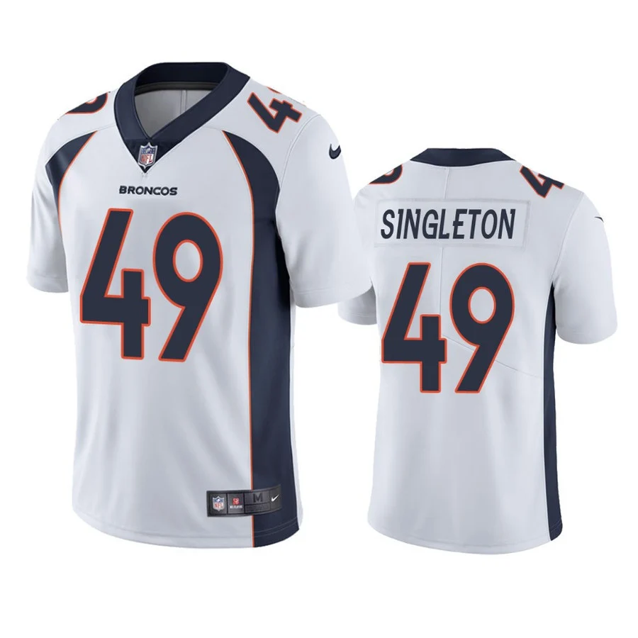 Denver Broncos #49 Alex Singleton White Vapor Limited Stitched Jersey - Zenithce