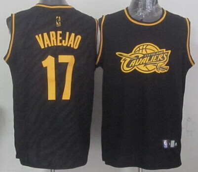 Cleveland Cavaliers #17 Anderson Varejao Revolution 30 Swingman 2014 Black With Gold Jersey - Zenithce