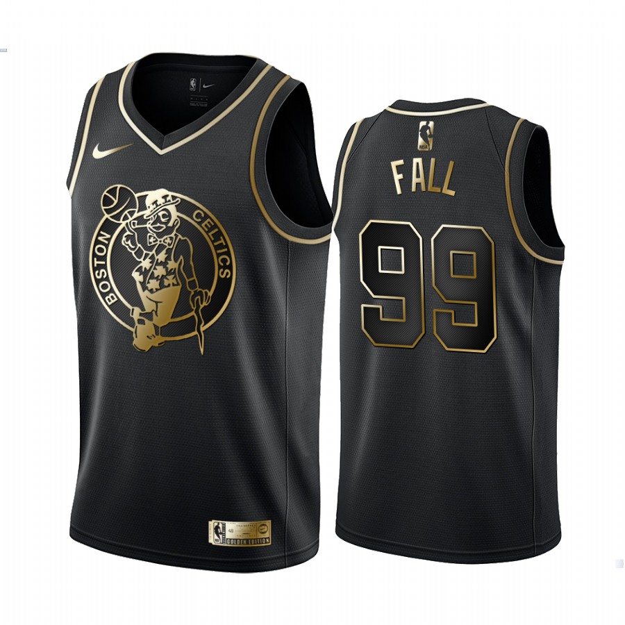 Boston Celtics #99 Tacko Fall Black Golden Edition Jersey - Zenithce