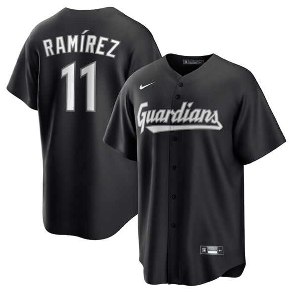 Cleveland Guardians #11 José Ramírez Black Lights Out Limited Stitched Jersey - Zenithce
