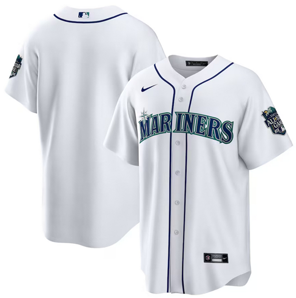 Seattle Mariners Custom White 2023 All-Star Game Patch Cool Base Stitched Jersey - Zenithce