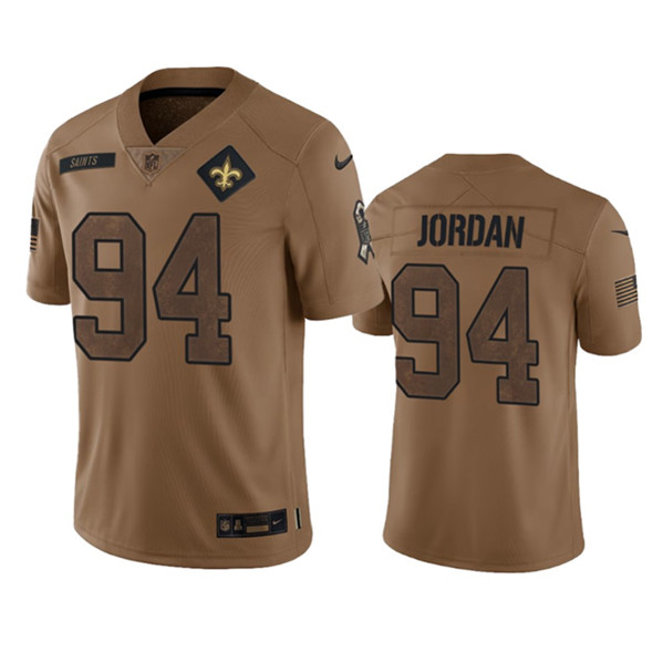New Orleans Saints #94 Cameron Jordan 2023 Brown Salute To Service Limited Stitched Jersey - Zenithce