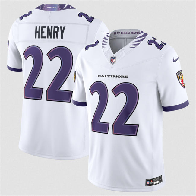Baltimore Ravens #22 Derrick Henry White 2026 F.U.S.E. Vapor Stitched Limited Jersey - Zenithce