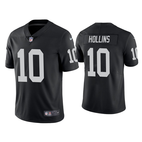 Las Vegas Raiders #10 Mack Hollins Black Vapor Untouchable Limited Stitched Jersey - Zenithce