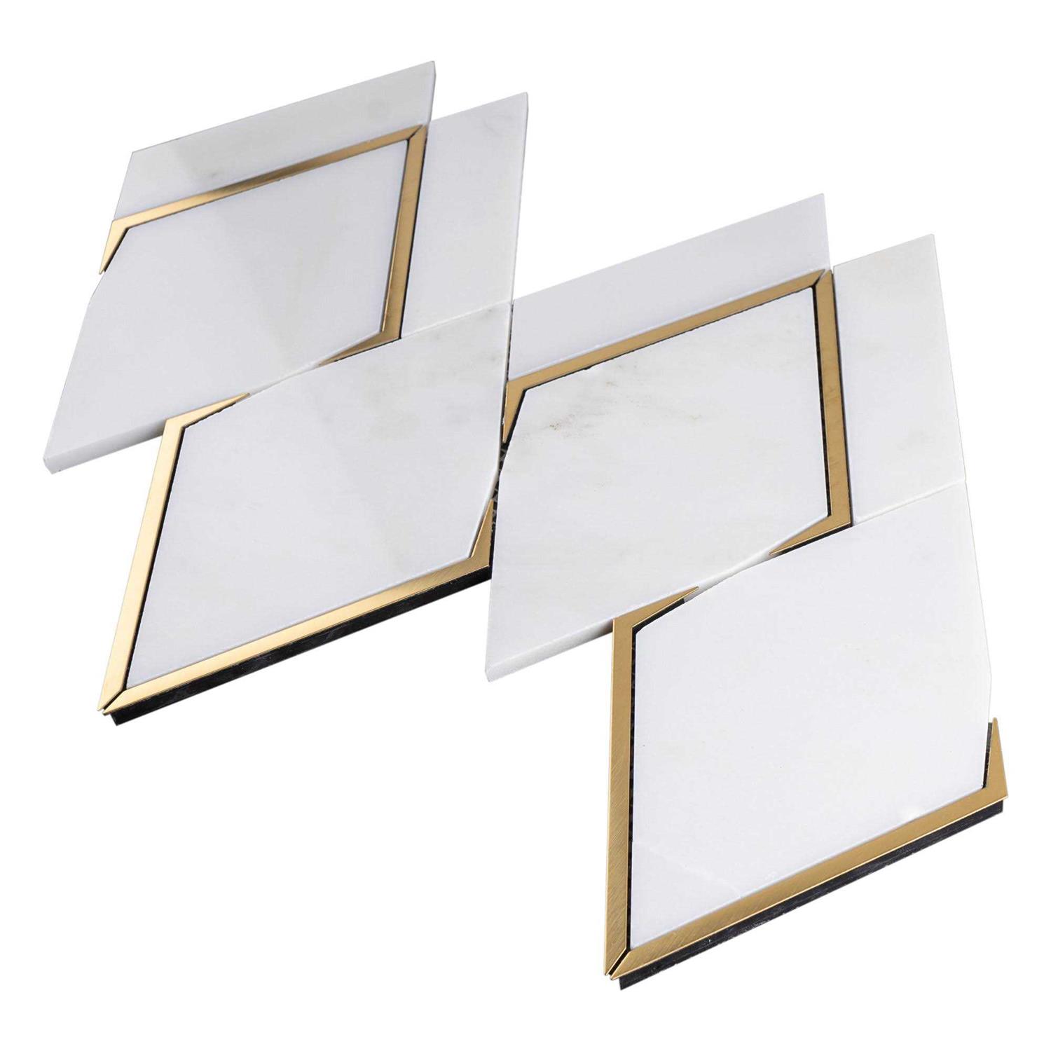 Natural Bianco 3 x 3 Marble Honeycomb Mosaic Wall Tile Supreme Tile - Zenithce