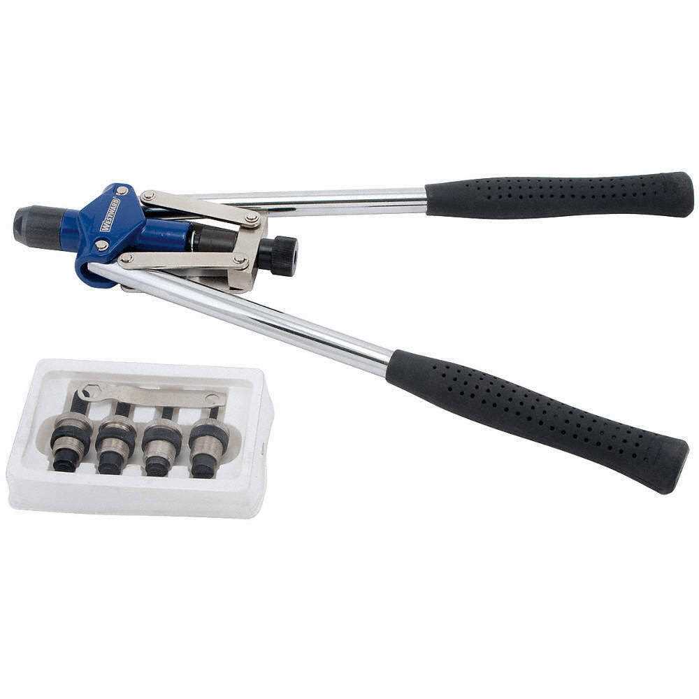 Rivet Nut Tool Rivet Gun Reamer 3 in 1 Jigiu 360 Swivel Head Professional Rivet Setter Kit with 4 Mandrels 4 Rivet Head & 2 Reaming Mandrels - Zenithce