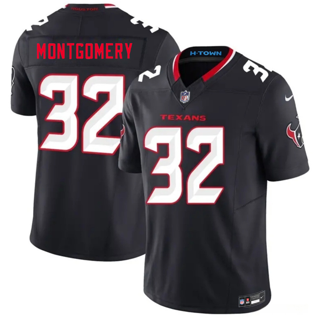 Houston Texans #32 David Montgomery Navy 2nd Alternate 2026 F.U.S.E. Vapor Limited Stitched Jersey - Zenithce