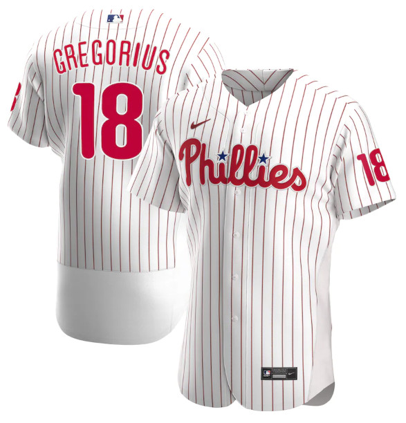 Philadelphia Phillies #18 Didi Gregorius White Flex Base Stitched Jersey - Zenithce