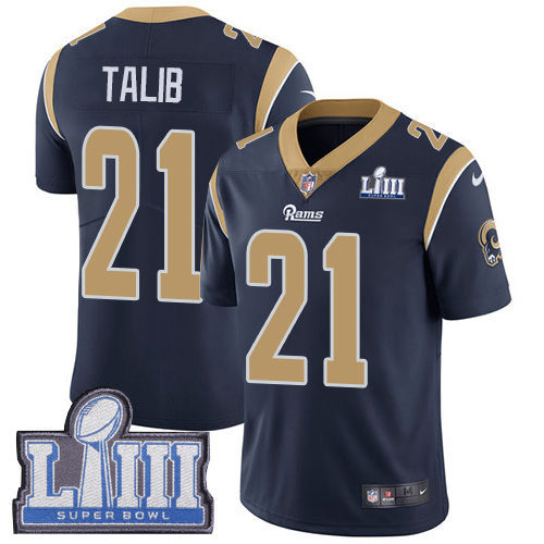 Los Angeles Rams #21 Aqib Talib Navy Blue Super Bowl LIII Vapor Untouchable Limited Stitched Jersey - Zenithce