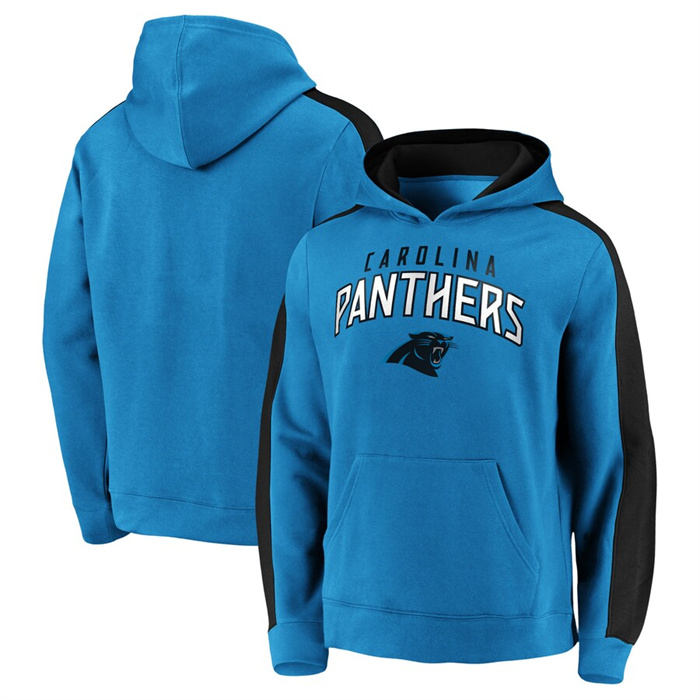 Carolina Panthers Blue Game Time Arch Pullover Hoodie - Zenithce