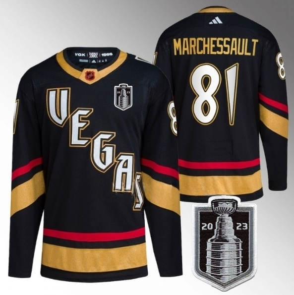 Vegas Golden Knights #81 Jonathan Marchessault Black 2023 Stanley Cup Final Stitched Jersey - Zenithce