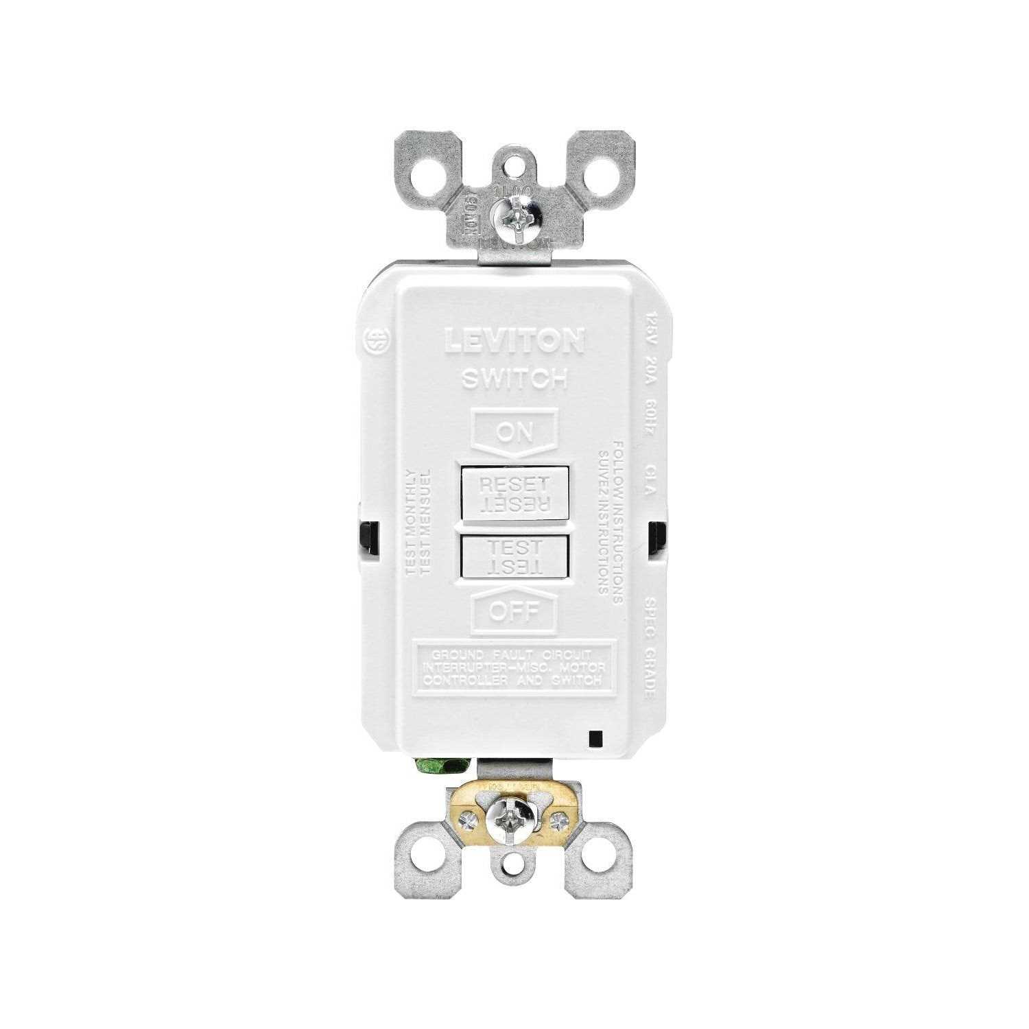Leviton GFPL2-PLW 20A 125V Receptacle White - Zenithce