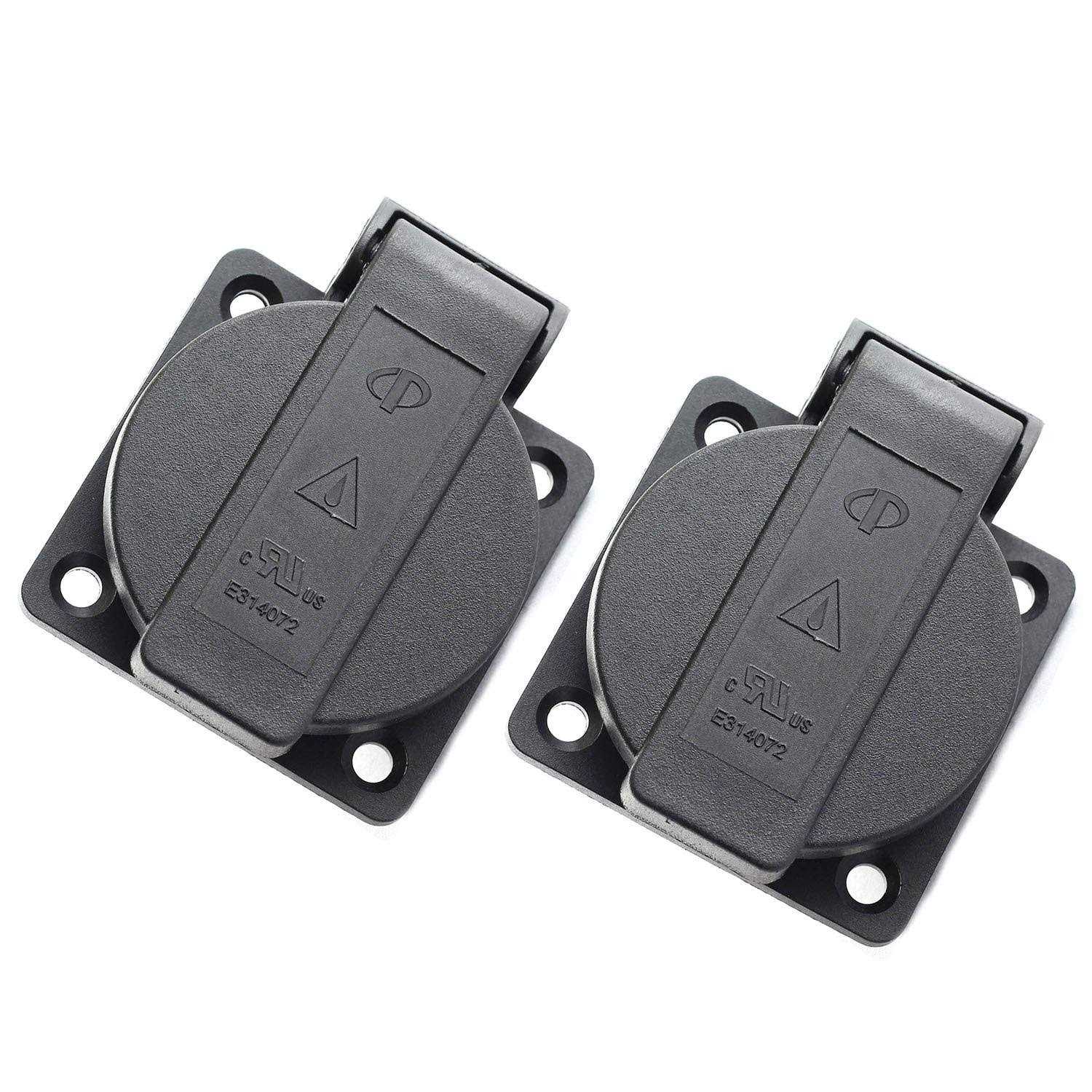 RuiLing US Standard Water-Proof Power Outlet 3-Hole Socket AC 15A 125V Panel Mount Dust-Proof Industrial Electrical Female Plug Power - Zenithce