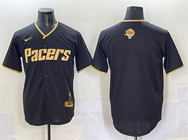 Indiana Pacers Blank Black Gold 2025 Finals Vapor Stitched Baseball Jersey - Zenithce
