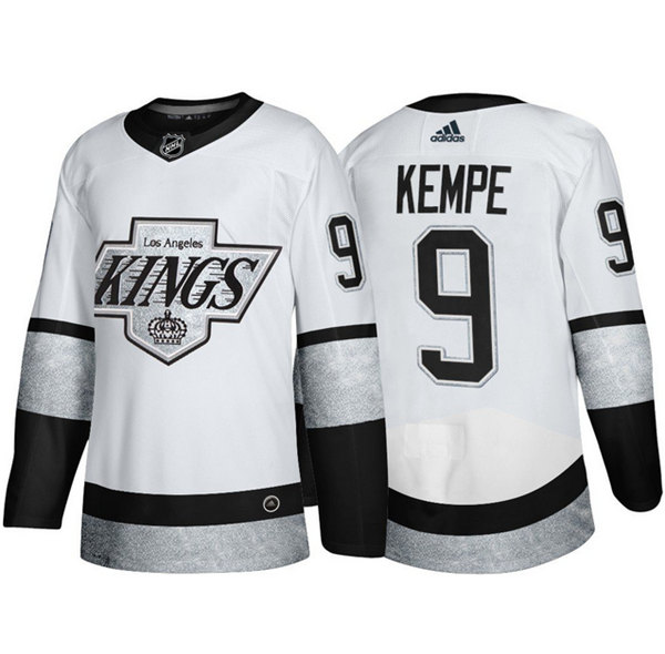 Los Angeles Kings #9 Adrian Kempe White Throwback Stitched Jersey - Zenithce