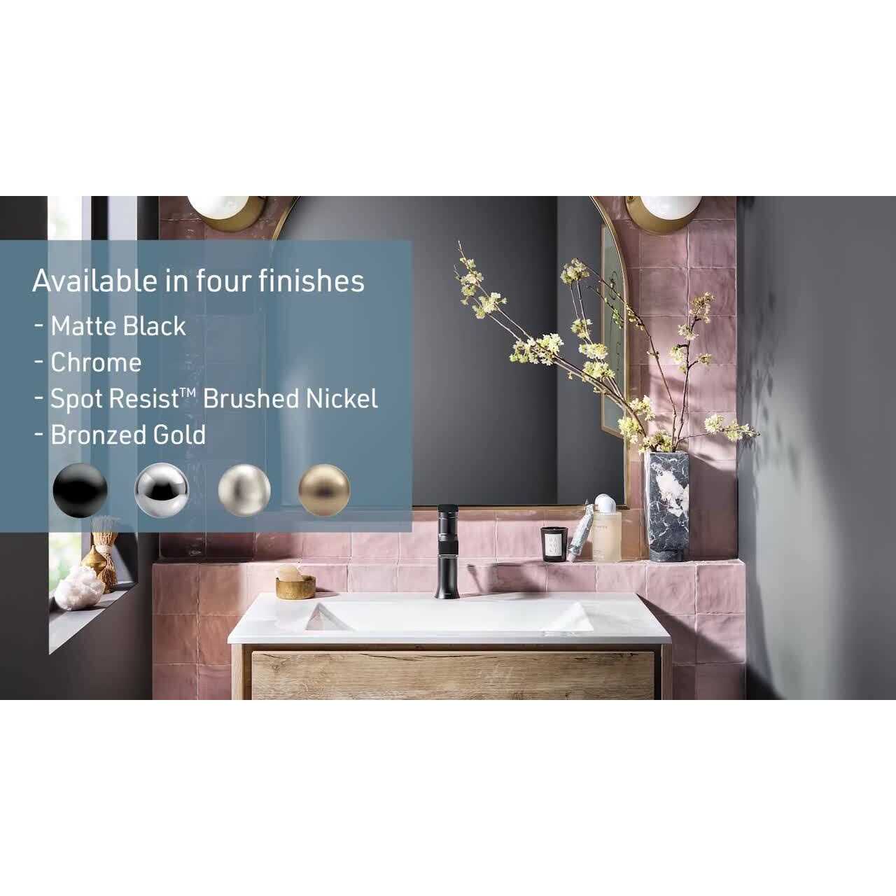 Moen Genta Single Hole Single-Handle Bathroom Faucet - Zenithce