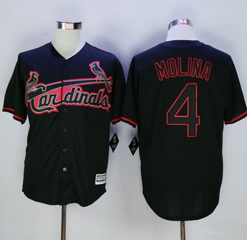 Cardinals #4 Yadier Molina Black New Cool Base Fashion Stitched Jersey - Zenithce