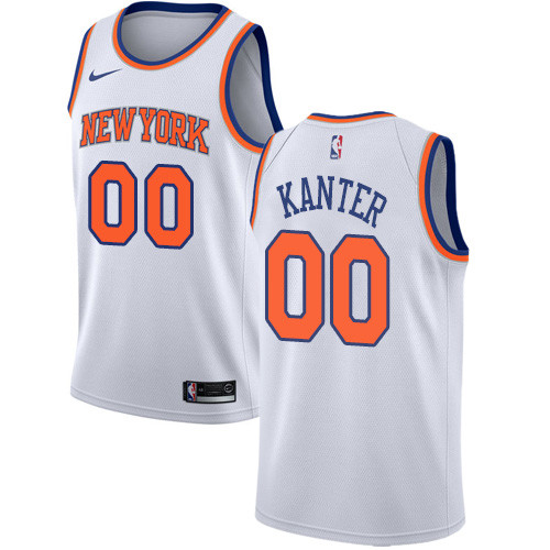 Knicks #00 Enes Kanter White Swingman Association Edition Jersey - Zenithce