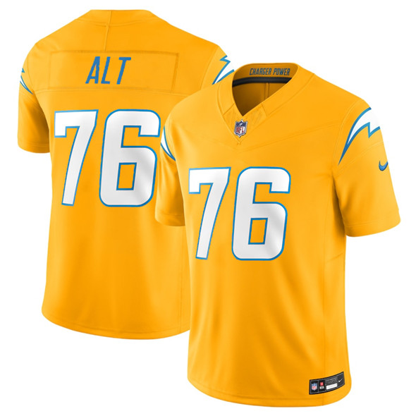 Los Angeles Chargers #76 Joe Alt Gold 2025 F.U.S.E. Alternate Vapor Limited Stitched Jersey - Zenithce