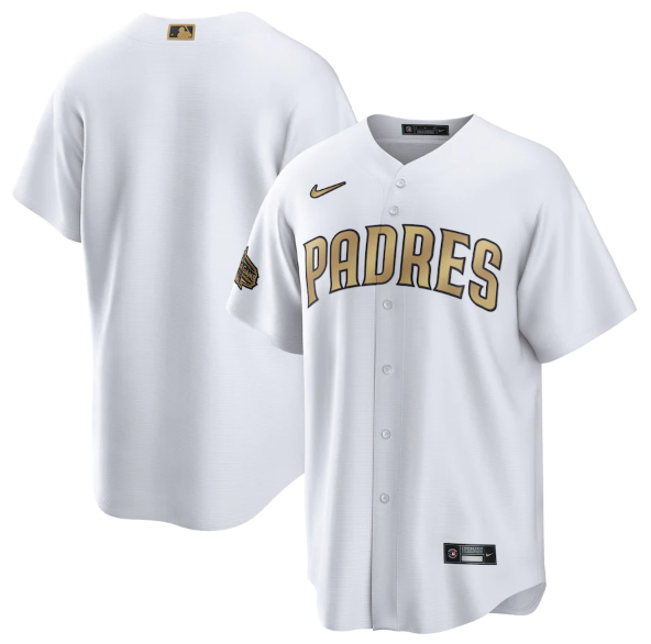 San Diego Padres Blank 2022 All-Star White Cool Base Stitched Jersey - Zenithce