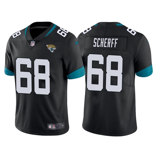 Jacksonville Jaguars #68 Brandon Scherff Black Vapor Untouchable Limited Stitched Jersey - Zenithce