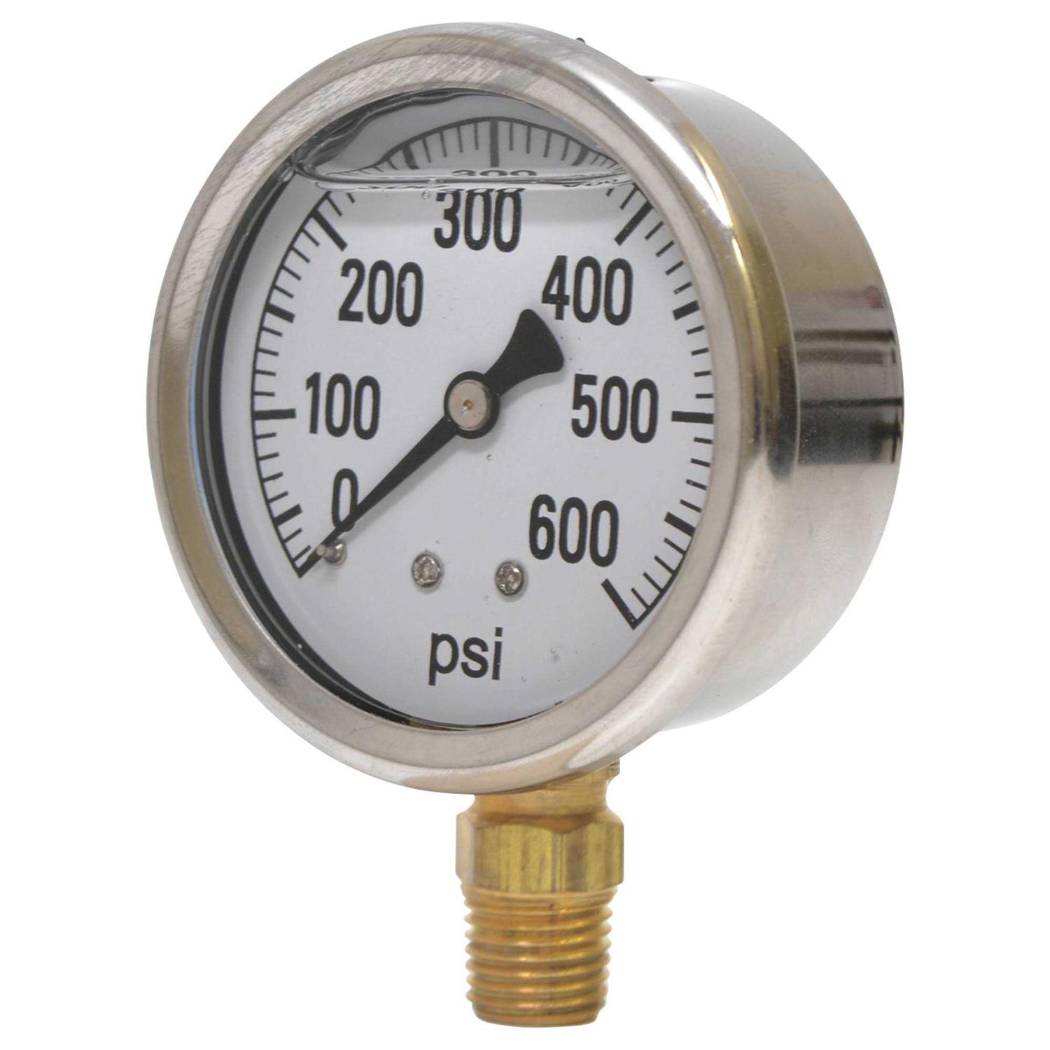 Valley Instrument 2 1/2in. Stainless Steel Glycerin Gauge - Zenithce