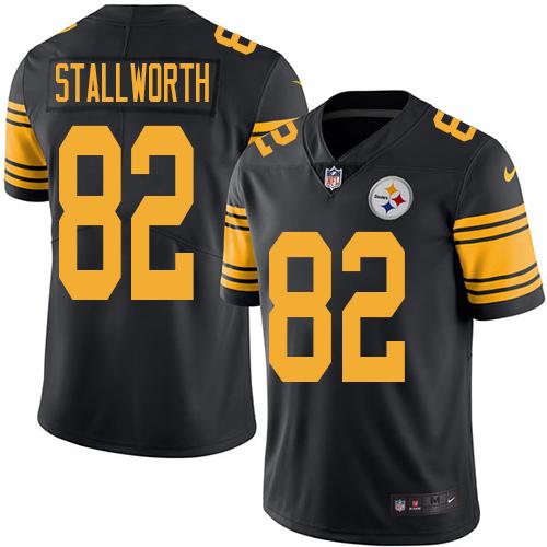 Steelers #82 John Stallworth Black Stitched Limited Rush Nike Jersey - Zenithce
