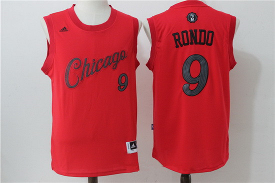 Chicago Bulls #9 Rajon Rondo adidas Red 2016 Christmas Day Stitched Swingman Jersey - Zenithce