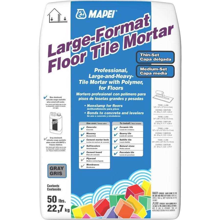Mapei Large-Format Floor 50-lb Thinset Medium Bed Thinset Tile Mortar 2184236 - Zenithce