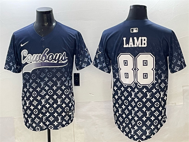 Dallas Cowboys #88 CeeDee Lamb Navy Limited Stitched Jersey - Zenithce