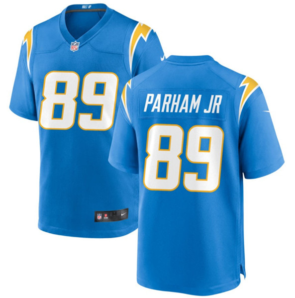 Los Angeles Chargers #89 Donald Parham Jr Blue Stitched Game Jersey - Zenithce