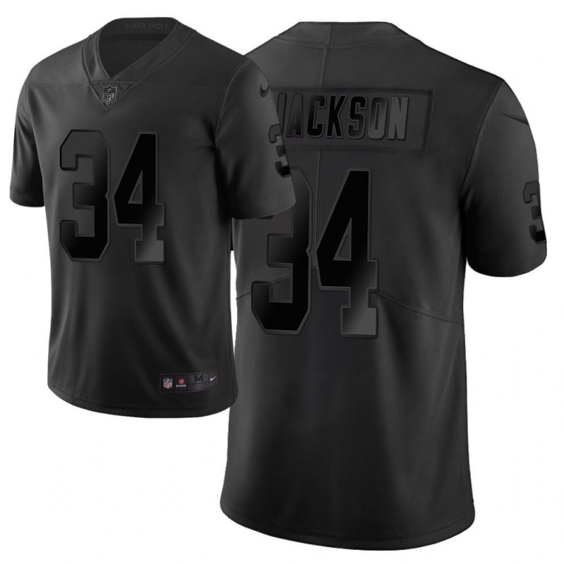 Raiders #34 Bo Jackson Black Vapor City Edition Limited Stitched Jersey - Zenithce