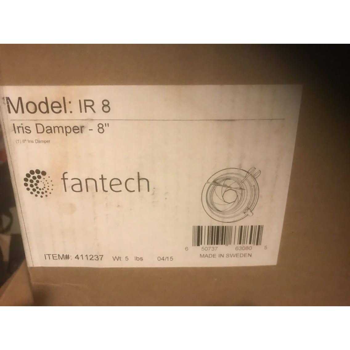 Fantech IR 4 Duct Iris Damper - Zenithce
