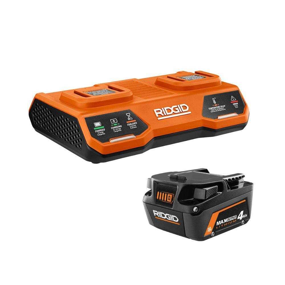 RIDGID 18V Dual Port Simultaneous Charger - Zenithce