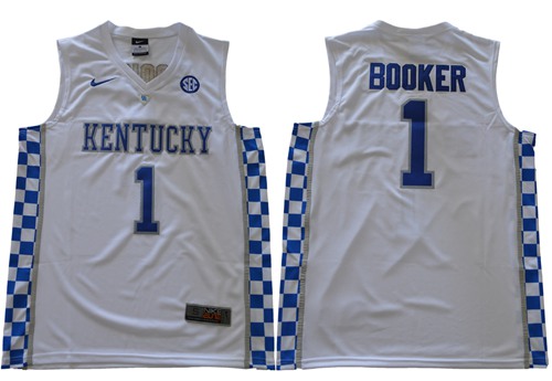 Wildcats #1 Devin Booker White Elite Stitched NCAA Jersey - Zenithce