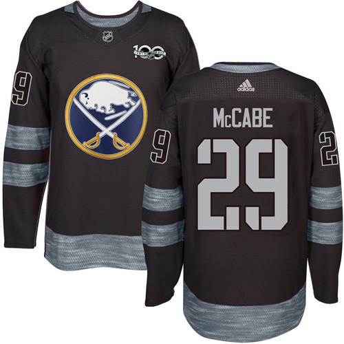 Sabres #29 Jake McCabe Black 1917-2017 100th Anniversary Stitched Jersey - Zenithce