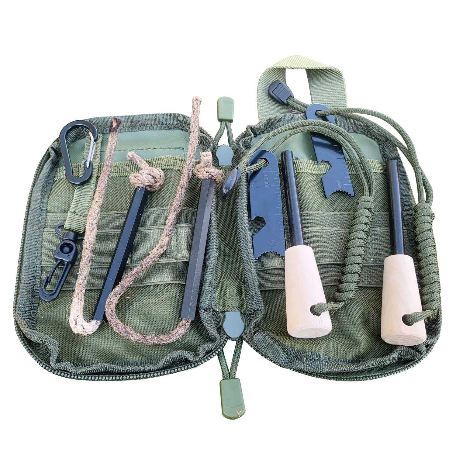 Fire Starter Survival Kit, Larger Ferro Rod with Striker Lanyard 3in Long Flint and Steel - Zenithce
