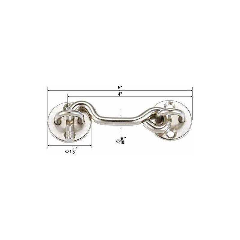 Raswik 4 Privacy Hook and Eye Gate Latch Easy Lock - Zenithce