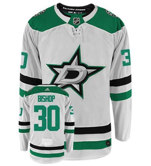 Dallas Stars #30 Ben Bishop White Stitched Jersey - Zenithce