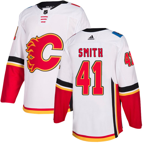 Calgary Flames #41 Mike Smith White Away Stitched Jersey - Zenithce