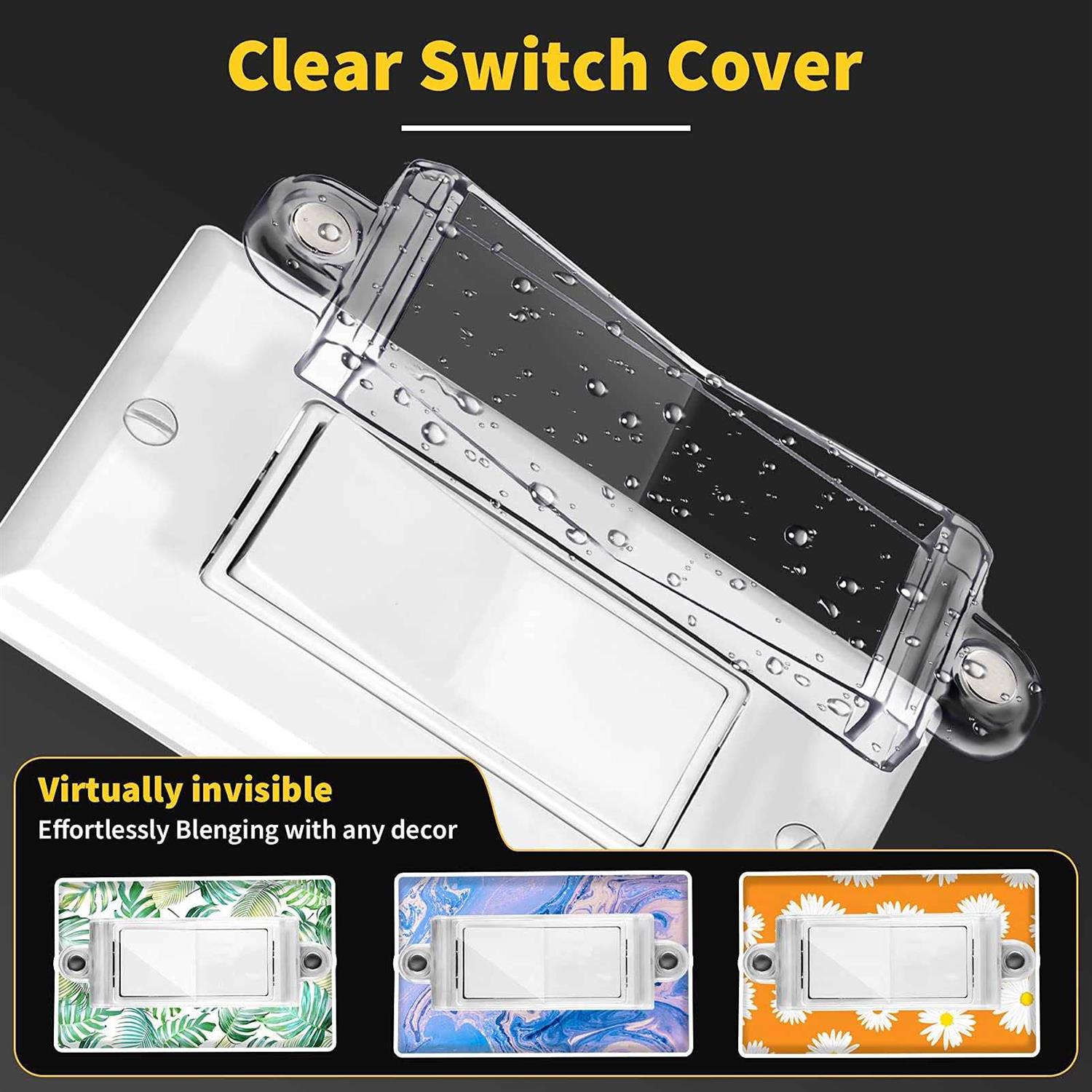 Light Switch Guard Cover PSZEZNZ Light Switch Outlet Covers for Flat Modern Wall Switches-Child Safety Protection - Zenithce