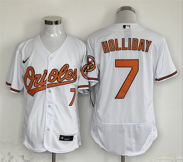 Baltimore Orioles #7 Jackson Holliday White Flex Base Stitched Jersey - Zenithce